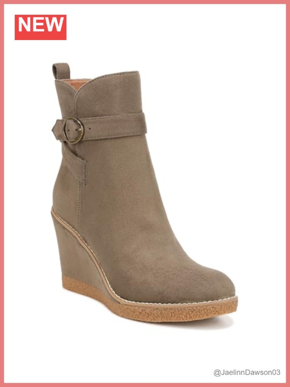 Women's Ina Wedge Ankle Bootie Faux Leather Comfort Zip